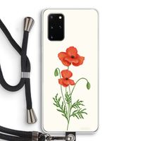 Red poppy: Samsung Galaxy S20 Plus Transparant Hoesje met koord