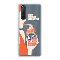 Peach please!: Sony Xperia 5 II Transparant Hoesje