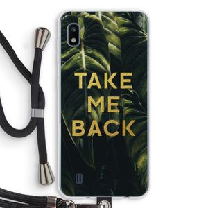 Take me back: Samsung Galaxy A10 Transparant Hoesje met koord