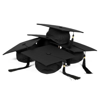 Boland Afstudeer hoed/muts geslaagd - 4x - zwart - voor volwassenen - Examen diploma