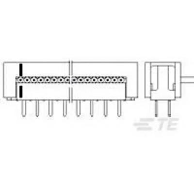 TE Connectivity 1-216791-4 Female header, inbouw (standaard) Inhoud: 1 stuk(s) Box