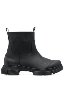GANNI bottines chelsea en caoutchouc - Noir
