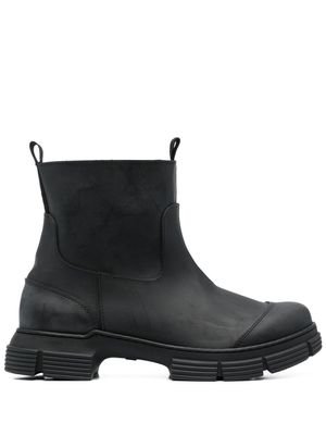 GANNI bottines chelsea en caoutchouc - Noir