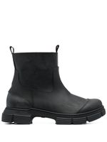 GANNI bottines chelsea en caoutchouc - Noir