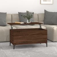 Salontafel 90x44,5x45 cm bewerkt hout bruin eikenkleur