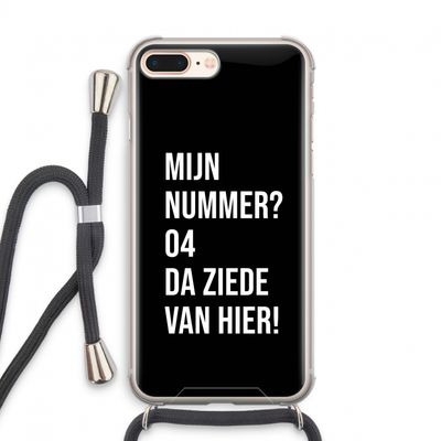 Da ziede van hier - Zwart: iPhone 7 PLUS Transparant Hoesje met koord