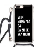 Da ziede van hier - Zwart: iPhone 7 PLUS Transparant Hoesje met koord