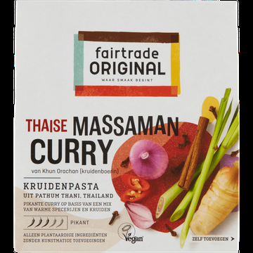 Fairtrade Original Thaise Massaman Curry Kruidenpasta 70 g bij Jumbo