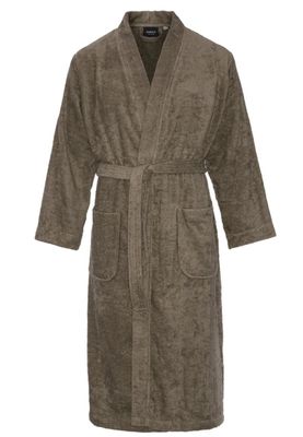 Kimono taupe unisex - badstof katoen