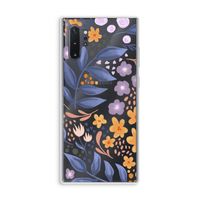 Flowers with blue leaves: Samsung Galaxy Note 10 Plus Transparant Hoesje