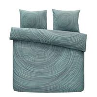 Comfort dekbedovertrek Woud - groen/blauw - 200x200/220 cm - Leen Bakker - thumbnail