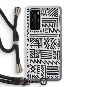 Marrakech print: Huawei P40 Transparant Hoesje met koord
