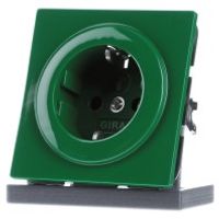 045345  - Schuko socket green with child protection, S-Color, 045345