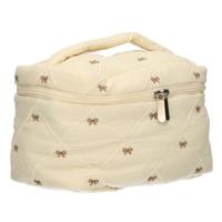 Traveller Beautycase strikjes beige 24cm x 17cm