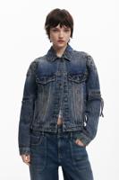 Denim jack met studs - BLUE - M