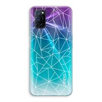 Geometrische lijnen wit: Oppo A72 Transparant Hoesje