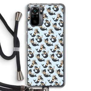 Zeemeermin: Xiaomi Redmi Note 10 Pro Transparant Hoesje met koord