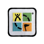 Badge Groundspeak 4-kleuren met wit