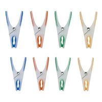 24x Wasgoedknijpers / wasknijpers in verschillende kleuren met sotfgrip   -