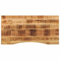 Bureaublad met ronding 120x50x2,5 cm massief ruw mangohout