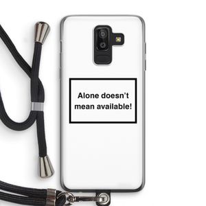 Alone: Samsung Galaxy J8 (2018) Transparant Hoesje met koord