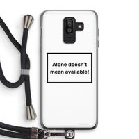 Alone: Samsung Galaxy J8 (2018) Transparant Hoesje met koord