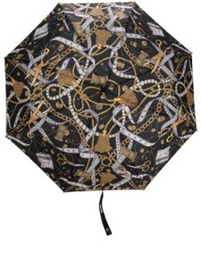 Moschino parapluie à imprimé graphique - Noir