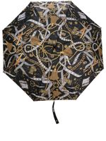 Moschino parapluie à imprimé graphique - Noir - thumbnail