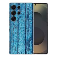 TPU Hoesje Samsung Galaxy S25 Ultra - Wood Blue Backcover