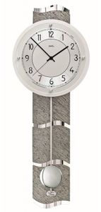 AMS F5216 Wandklok 'Radio Controlled' Natuursteen en Aluminium 66 cm