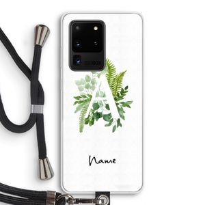 Green Brush: Samsung Galaxy S20 Ultra Transparant Hoesje met koord
