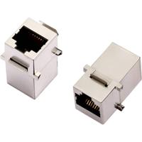 encitech 3101-CAT5e RJ45-connector CAT 5e 2101-0115-04 Koppeling, dubbel Aantal polen 8P8C Metaal 1 stuk(s)