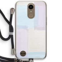 Square pastel: LG K10 (2017) Transparant Hoesje met koord