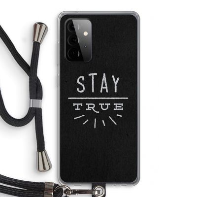 Stay true: Samsung Galaxy A72 5G Transparant Hoesje met koord