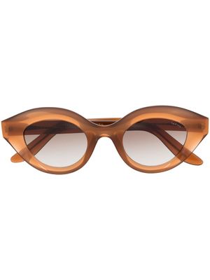 Lapima lunettes de soleil à monture papillon - Marron
