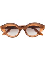 Lapima lunettes de soleil à monture papillon - Marron