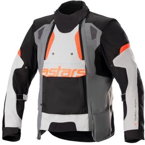 ALPINESTARS Halo Drystar Jacket, Textiel motorjas heren, Donker Grijs-Ice Grijs-Zwart