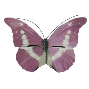 Roze vlinder insectenhotel 20 cm - Insectenhotel