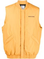 Marcelo Burlon County of Milan gilet matelassé à logo imprimé - Orange - thumbnail