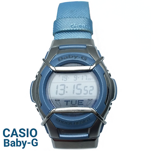 Horlogeband Casio 10069757 / MSG-133L-2AV Leder Blauw 20mm