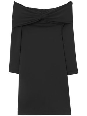 Burberry robe froncée à épaules dénudées - Noir