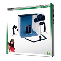 Fotostudio XL compleet met blue screen, statief en lampen. Met 4... - thumbnail