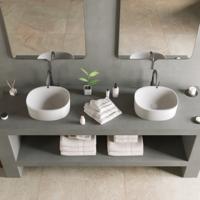 Wastafel Ideavit Colidcliff-40 Opbouw 40x35x12.5 cm Solid Surface Mat Wit