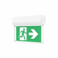 LED Nooduitgangsbord Opbouw Wit met Auto-Test en Pictogram | Tronix | Tronix | Tronix | Tronix