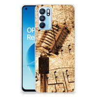 OPPO Reno 6 5G Siliconen Hoesje met foto Bladmuziek