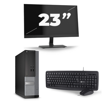 Dell Optiplex 3020 SFF - Intel Core i7-4e Generatie - 16GB RAM - 256GB SSD - Windows 10 + 1x 23 inch Monitor