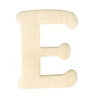 Houten letter E 4 cm   -