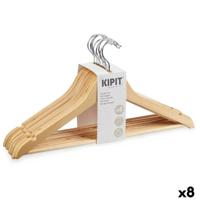Kleerhangerset Kipit 79419 79419 Bruin Hout Metaal 44,5 x 1,2 x 23 cm 43,5 x 23 x 10 cm 44,5 x 23 x 10 cm (8 Stuks)