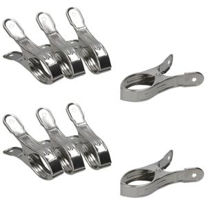 Gerimport Zeilklemmen - 8x stuks - 11 x 4 cm - lijmklemmen - marktklem - metaal