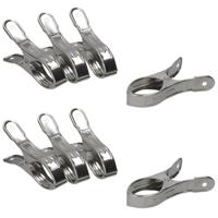 Gerimport Zeilklemmen - 8x stuks - 11 x 4 cm - lijmklemmen - marktklem - metaal